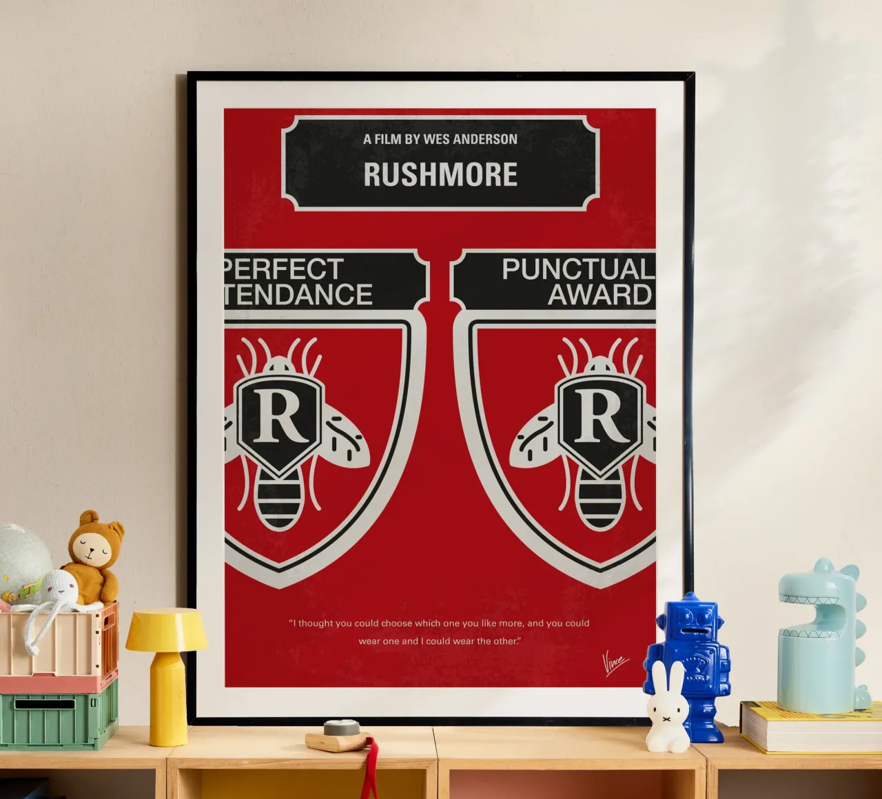 No791 My Rushmore minimal movie poster poster con telaio in alluminio da Chungkong