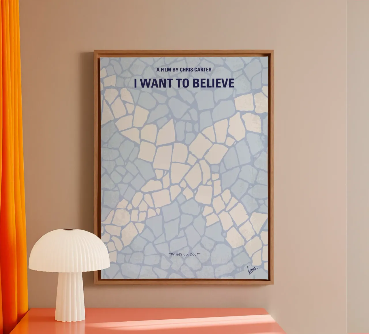 No792 My I Want to Believe minimal movie poster tela con Cornice a cassetta da Chungkong