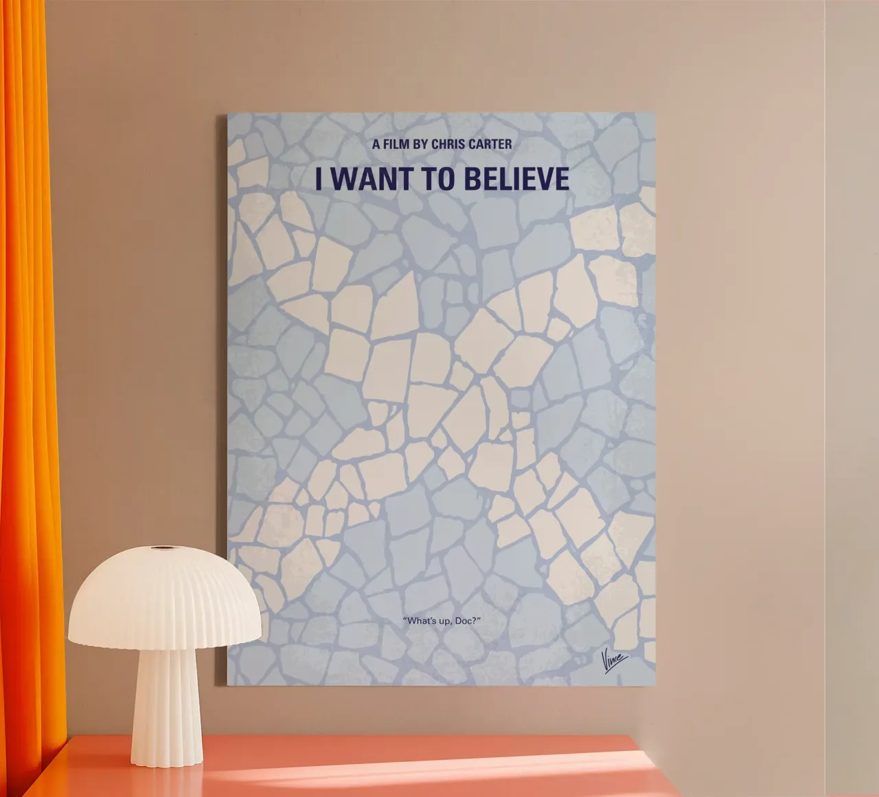 No792 My I Want to Believe minimal movie poster tela con Cornice a cassetta da Chungkong