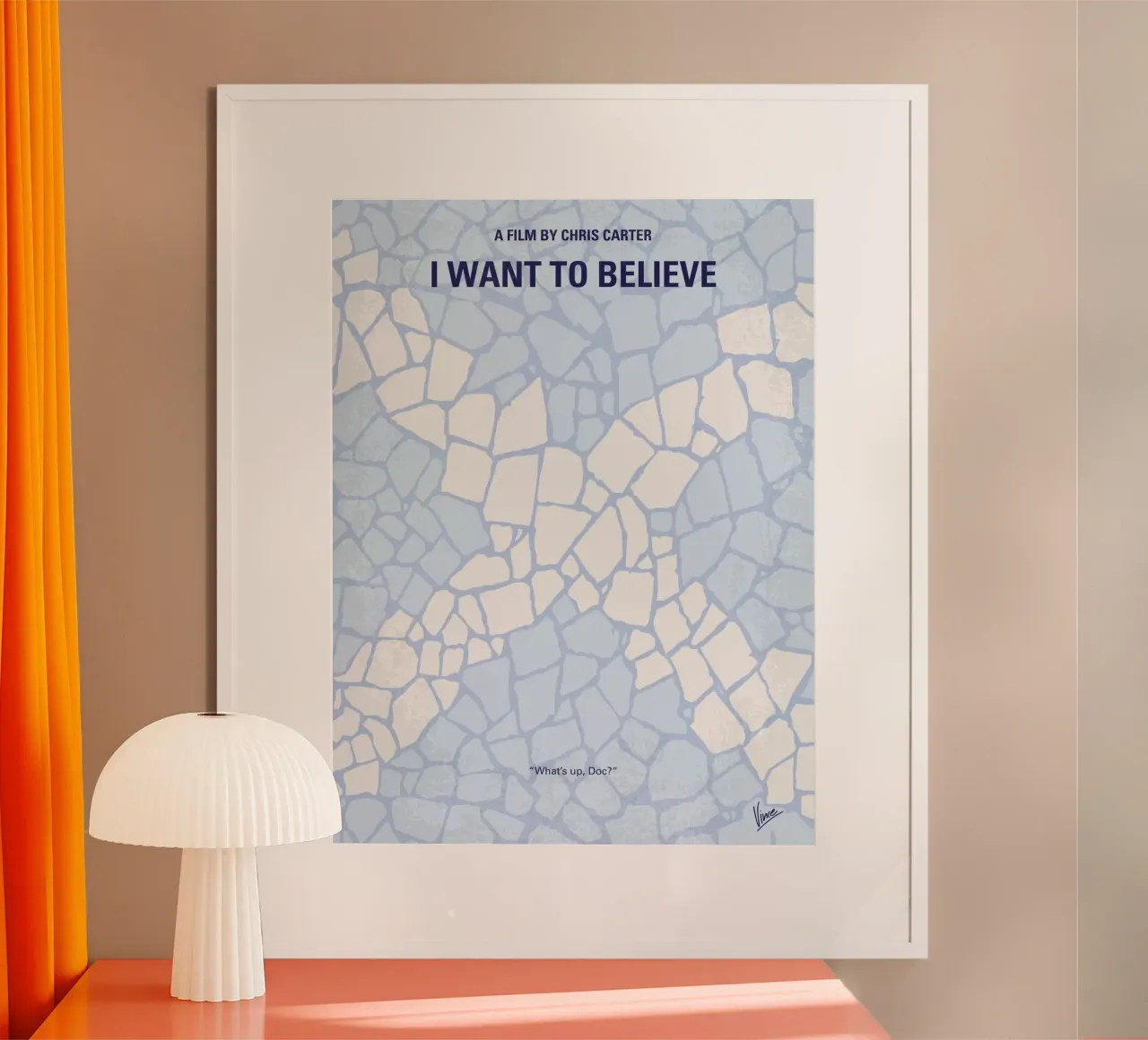 No792 My I Want to Believe minimal movie poster poster da Chungkong
