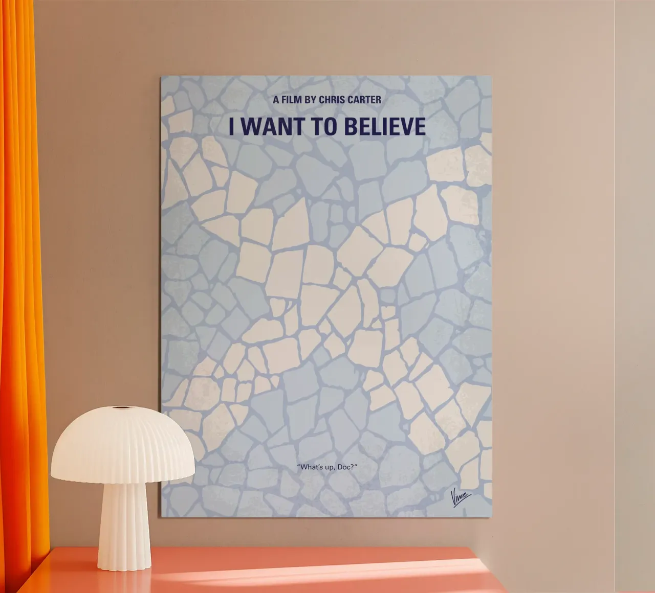 No792 My I Want to Believe minimal movie poster poster da Chungkong