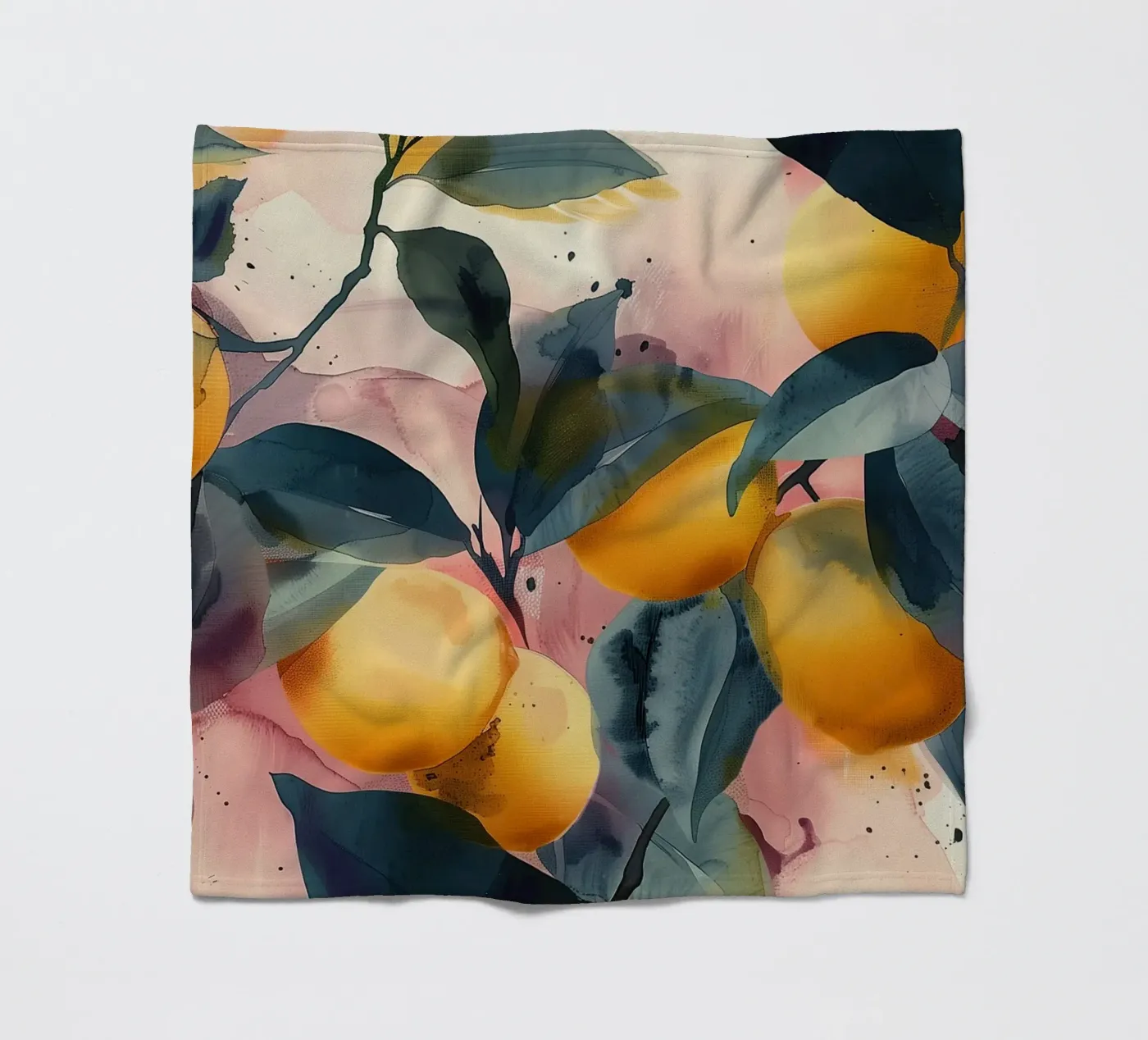 Lemon Branches Fleecedecke von Hazia