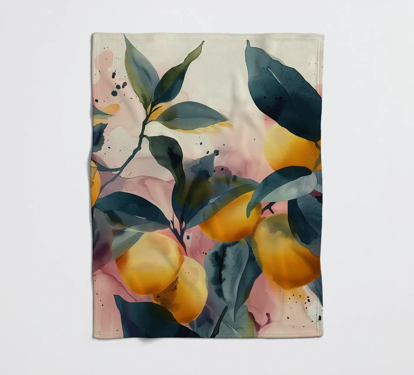 Lemon Branches Fleecedecke von Hazia
