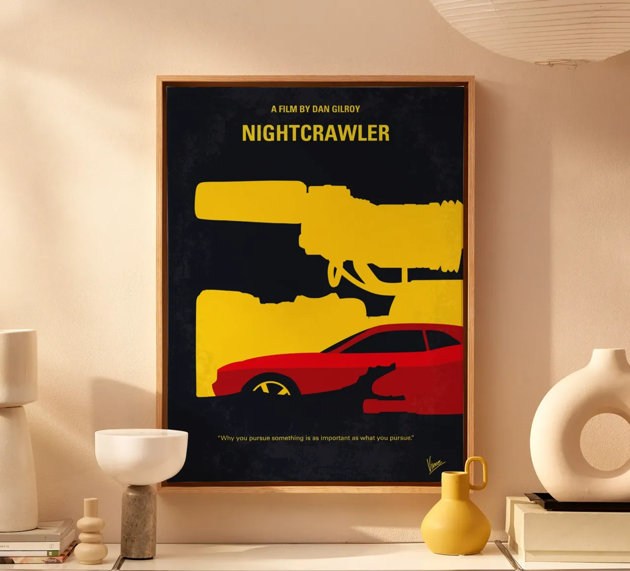 No794 My Nightcrawler minimal movie poster tela da Chungkong