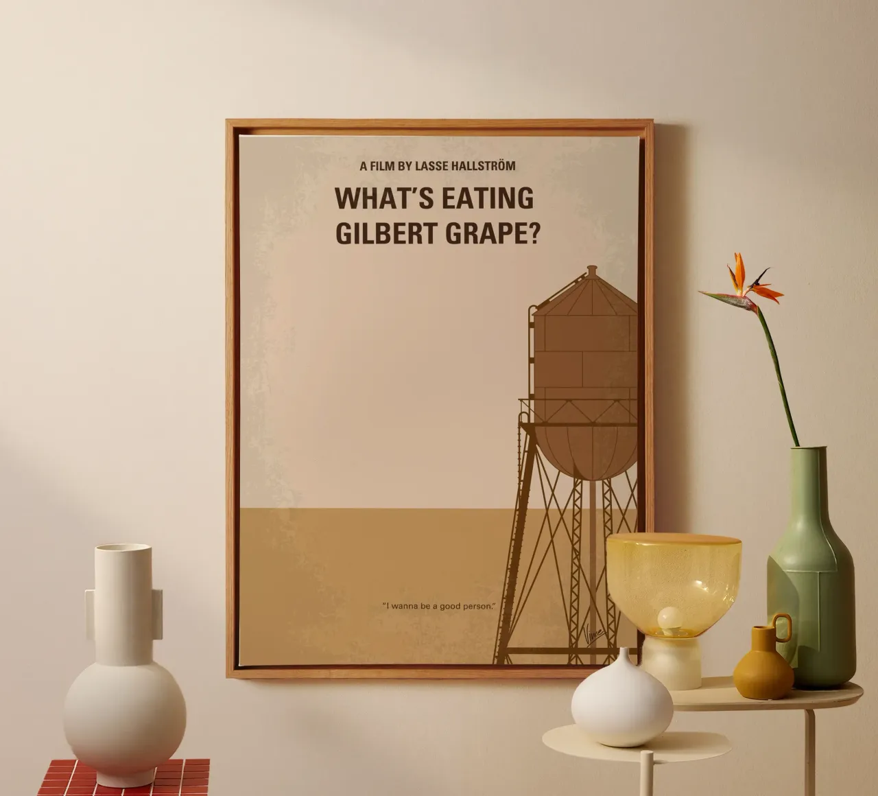 No795 My Whats Eating Gilbert Grape minimal movie poster canvas with Floater frame by Chungkong