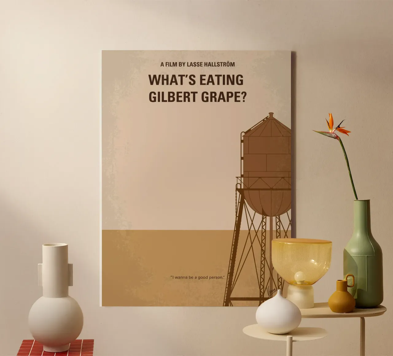 No795 My Whats Eating Gilbert Grape minimal movie poster canvas with Floater frame by Chungkong