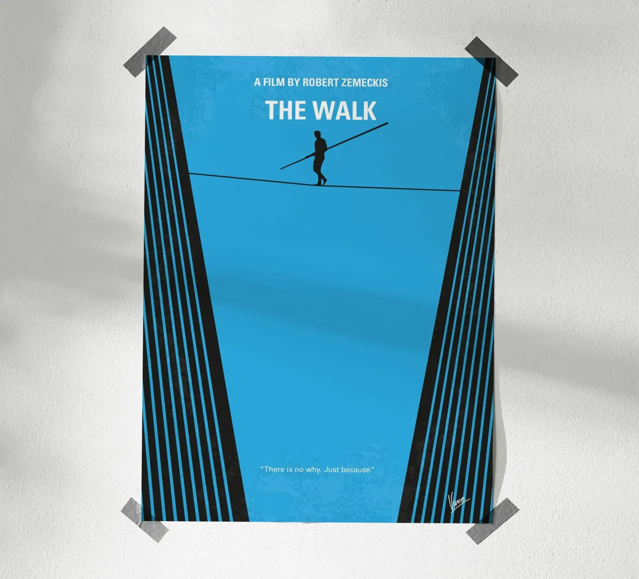 No796 My The Walk minimal movie poster poster con telaio in legno da Chungkong