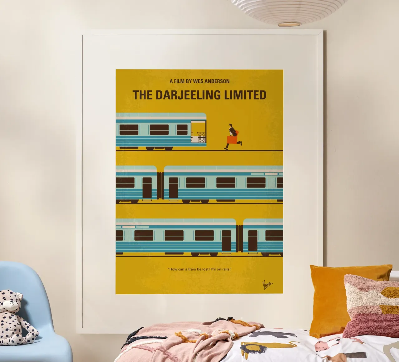 No800 My The Darjeeling Limited minimal movie poster poster con telaio in alluminio da Chungkong