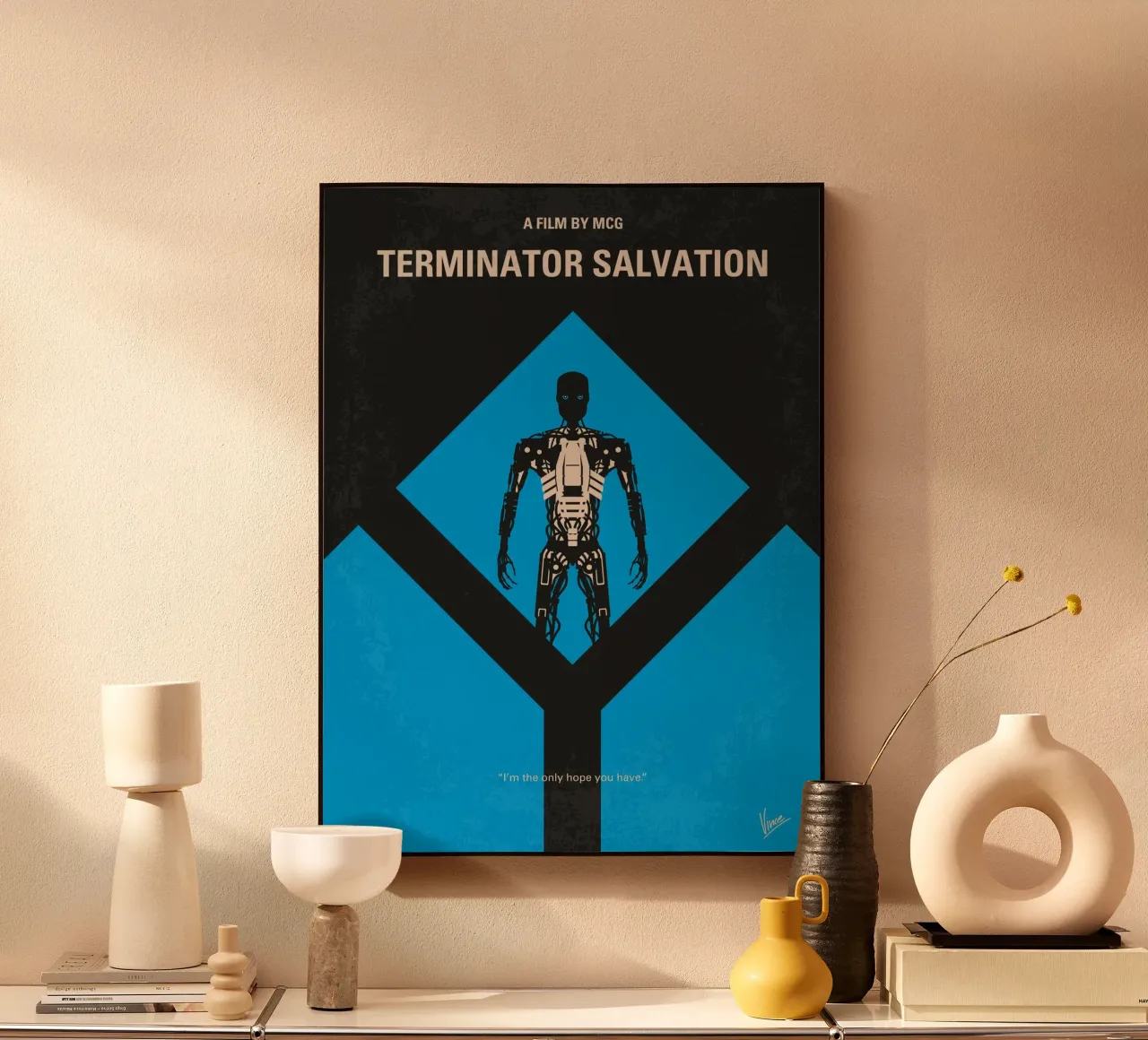 No802-4 My The Terminator 4 minimal movie poster alluminio dibond da Chungkong