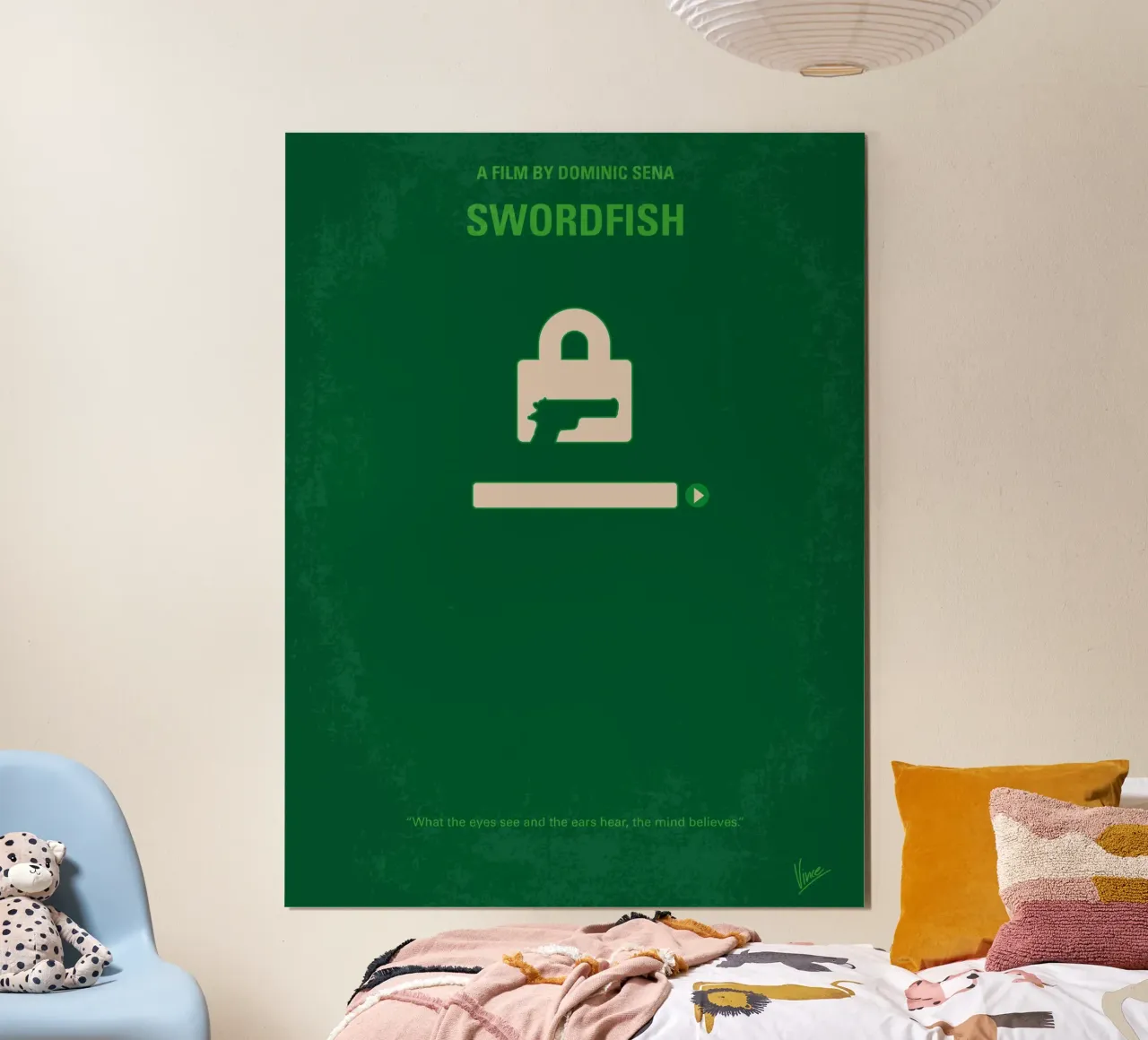 No804 My SWORDFISH minimal movie poster carta hahnemühle da Chungkong