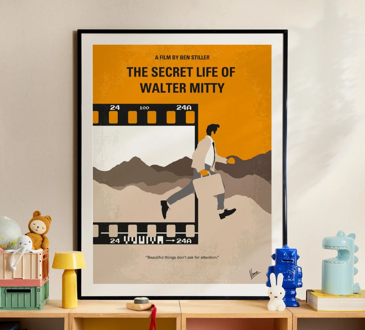 No806 My The Secret Life of Walter Mitty minimal movie poste poster da Chungkong