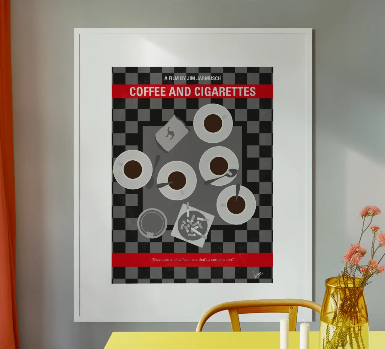No808 My Coffee and Cigarettes minimal movie poster poster da Chungkong