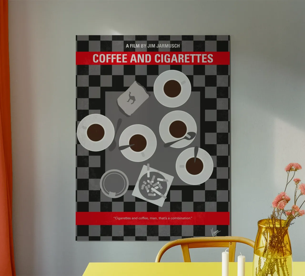 No808 My Coffee and Cigarettes minimal movie poster poster da Chungkong