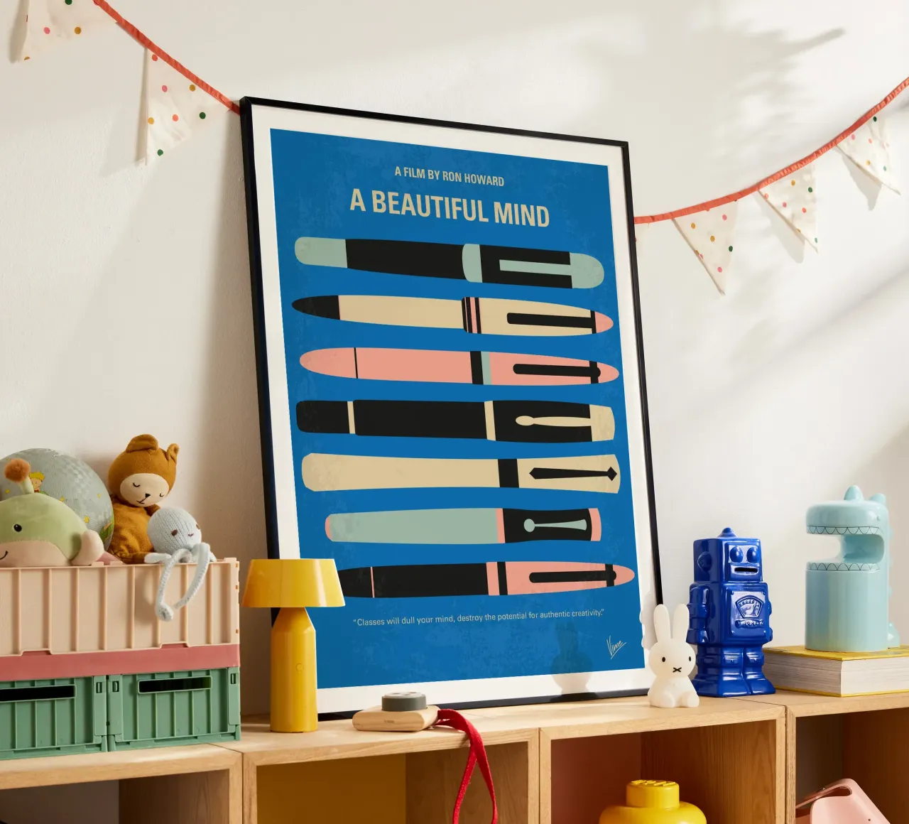 No809 My A Beautiful Mind minimal movie poster poster con telaio in alluminio da Chungkong