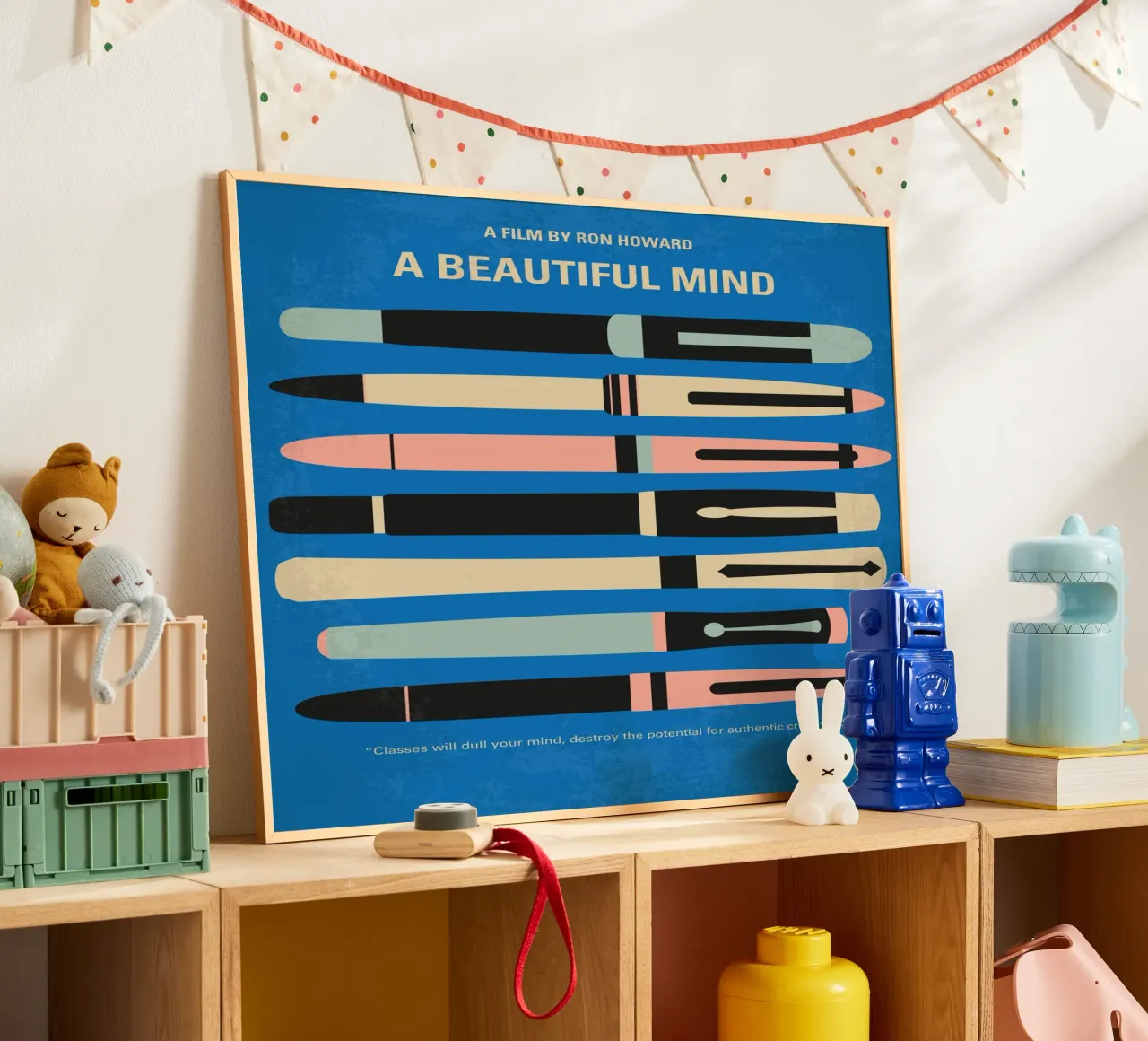No809 My A Beautiful Mind minimal movie poster poster con telaio in alluminio da Chungkong