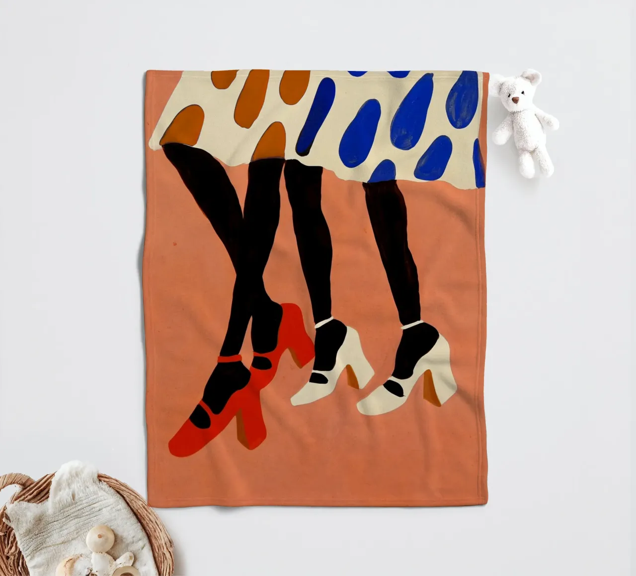 Shopping Day fleece blanket by treechild
