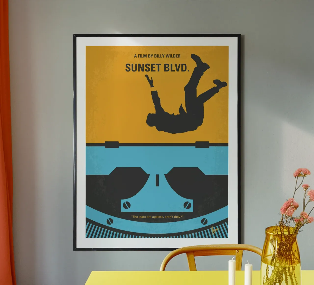 No813 My Sunset Blvd minimal movie poster poster con telaio in alluminio da Chungkong