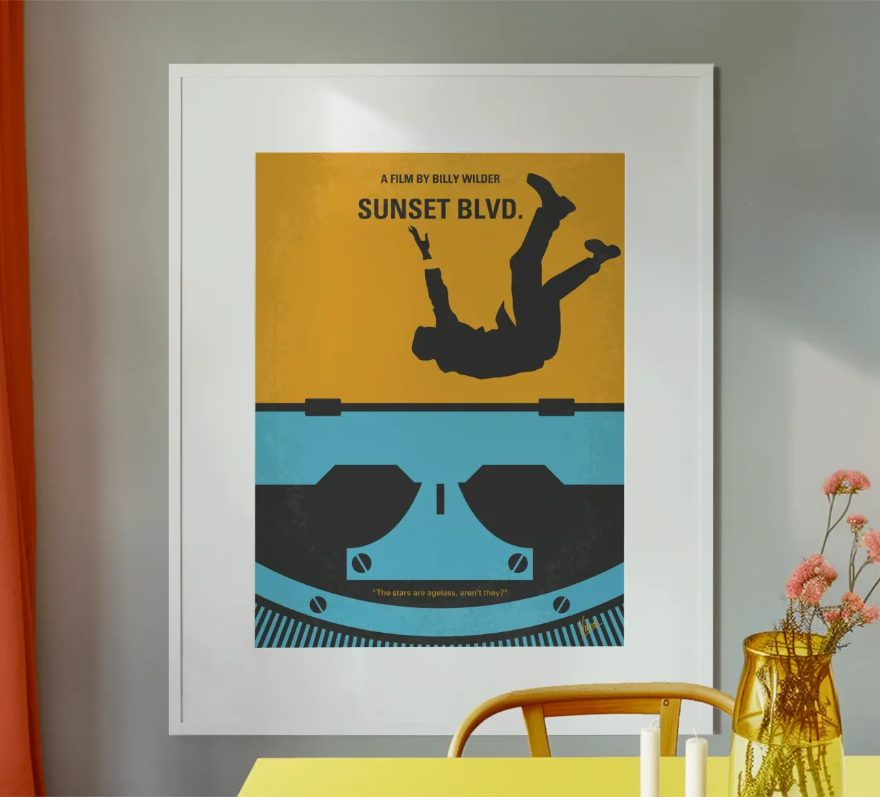 No813 My Sunset Blvd minimal movie poster poster con telaio in alluminio da Chungkong