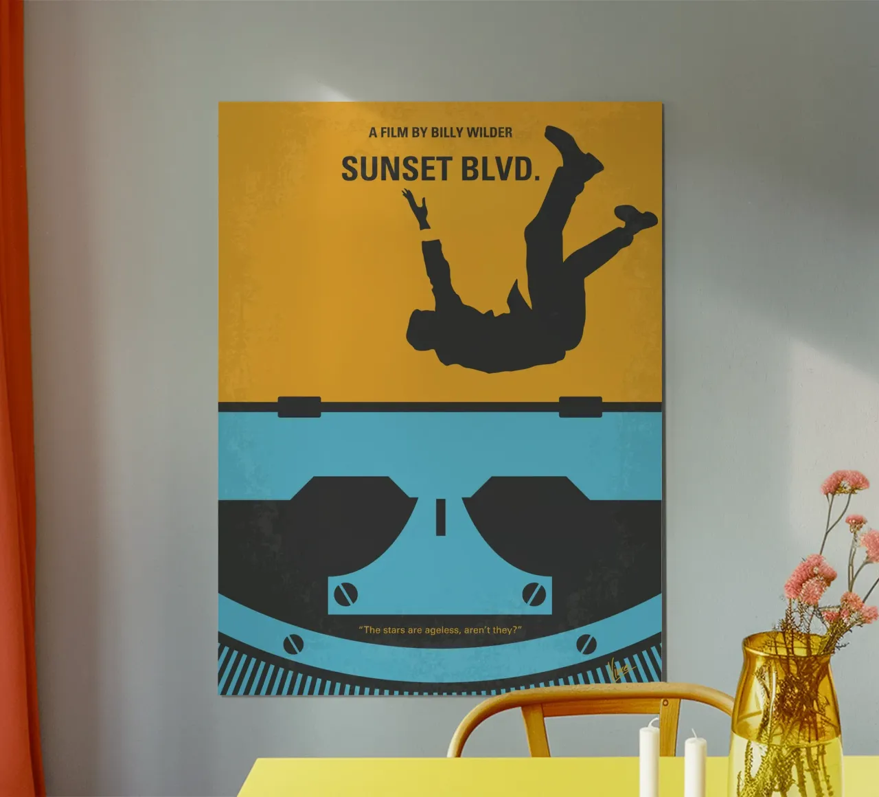 No813 My Sunset Blvd minimal movie poster poster con telaio in alluminio da Chungkong