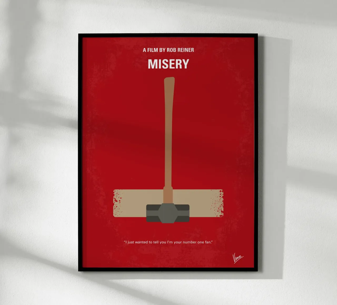 No814 My Misery minimal movie poster poster con telaio in alluminio da Chungkong
