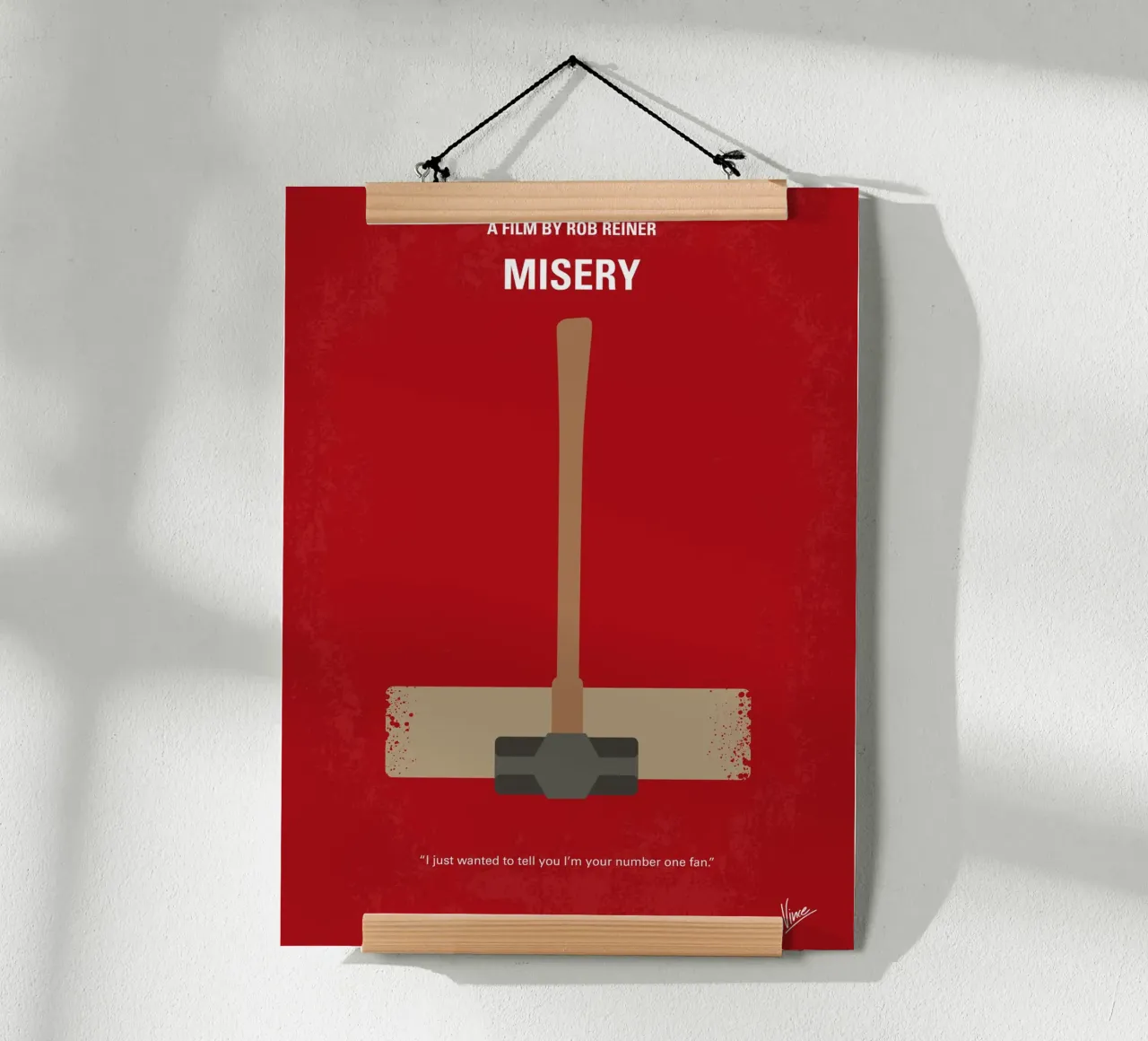 No814 My Misery minimal movie poster poster con telaio in alluminio da Chungkong