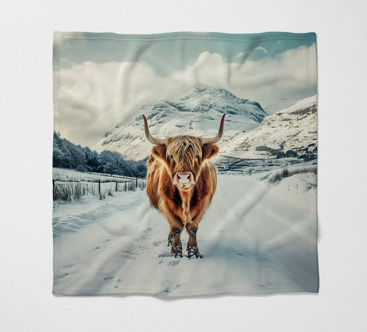 Maestà delle Highlands: la mucca orgogliosa coperta in pile da Nikis Art Studio
