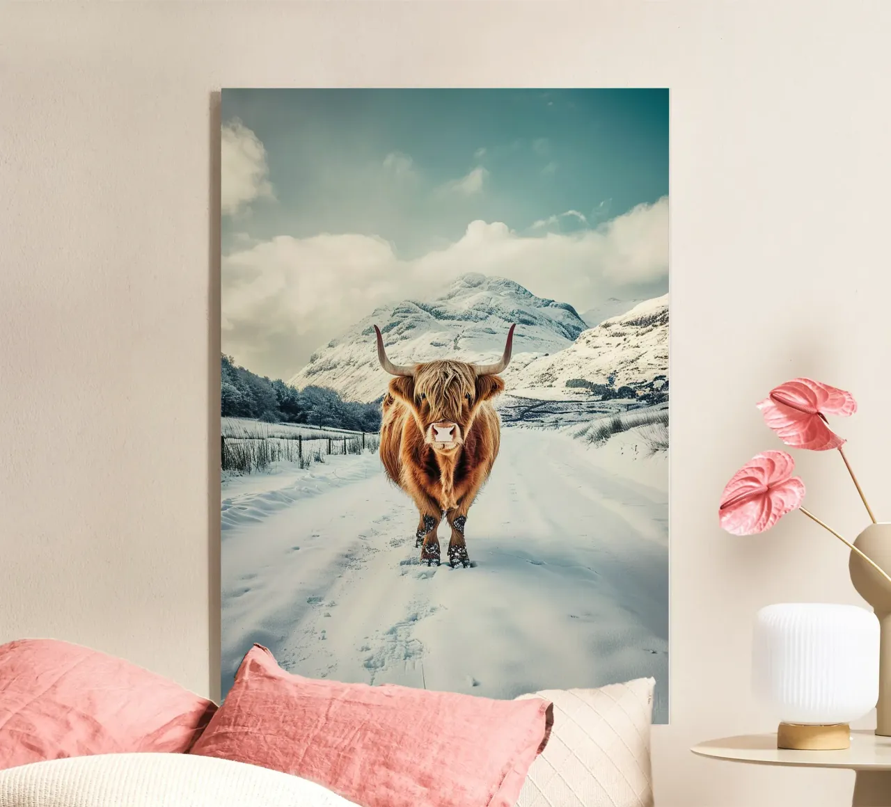 Maestà delle Highlands: la mucca orgogliosa plexiglass da Nikis Art Studio