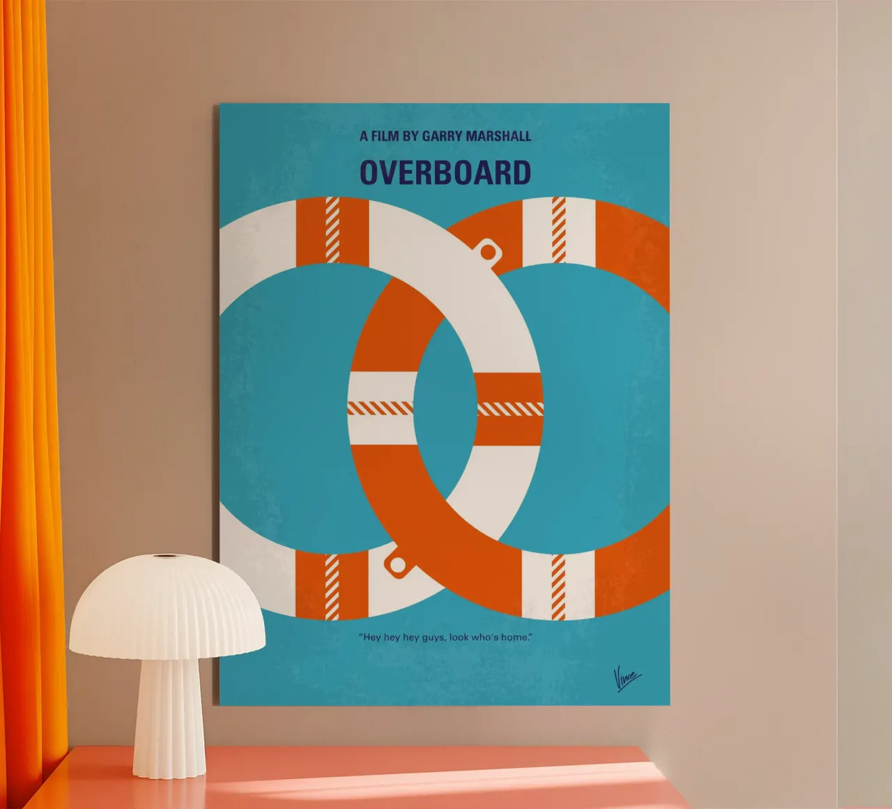 No815 My Overboard minimal movie poster alluminio dibond da Chungkong