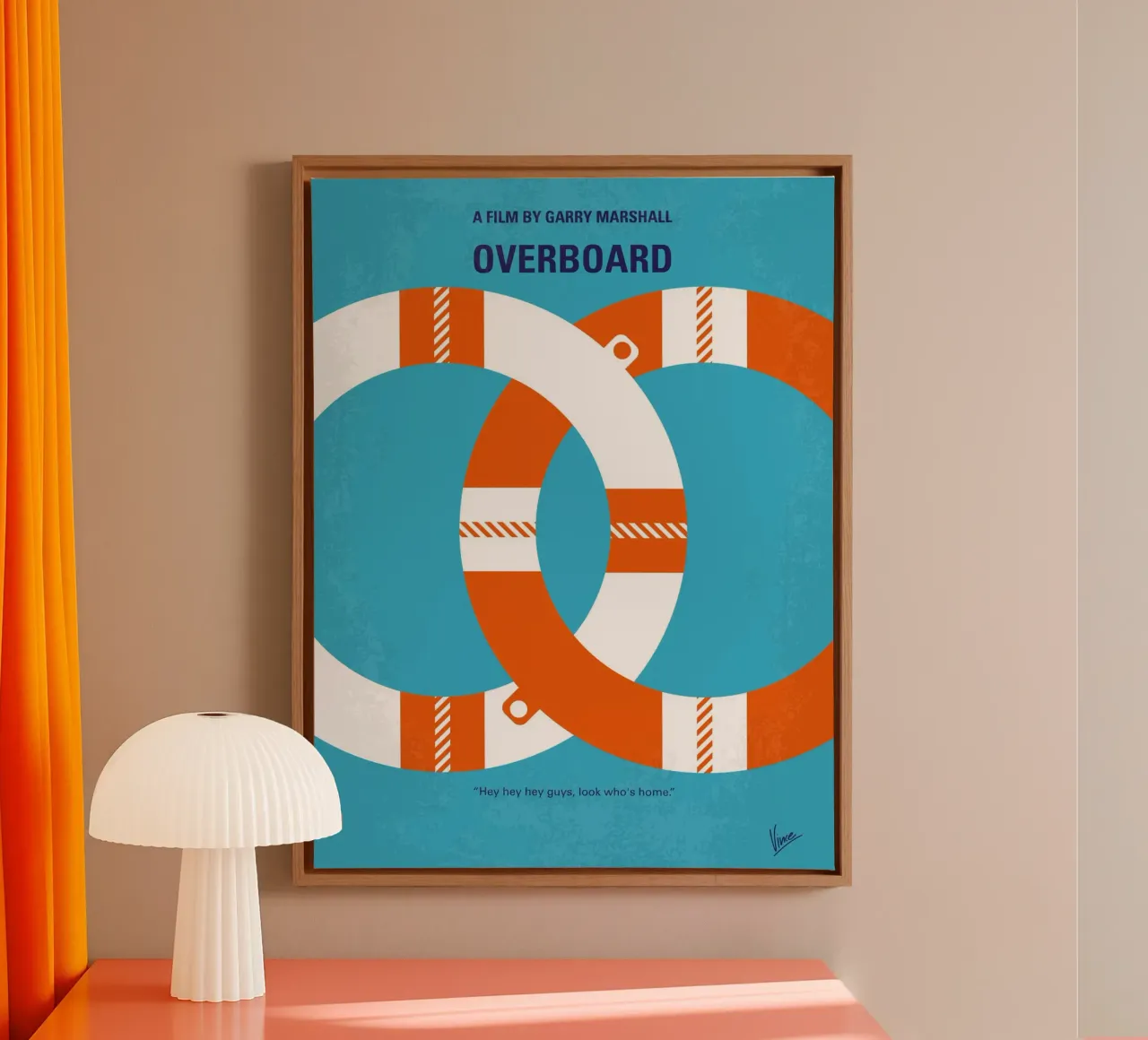 No815 My Overboard minimal movie poster tela con Cornice a cassetta da Chungkong