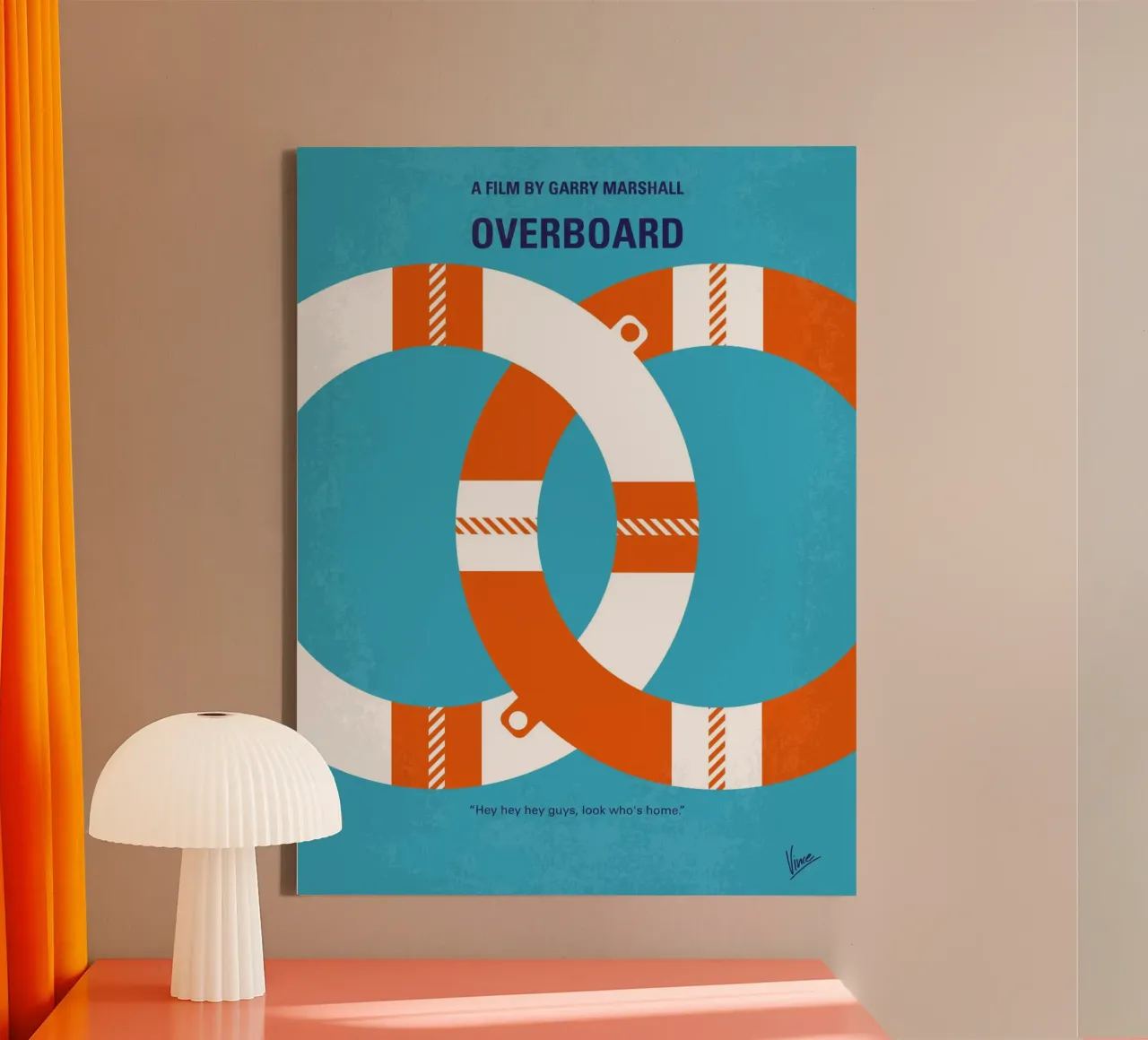 No815 My Overboard minimal movie poster tela con Cornice a cassetta da Chungkong
