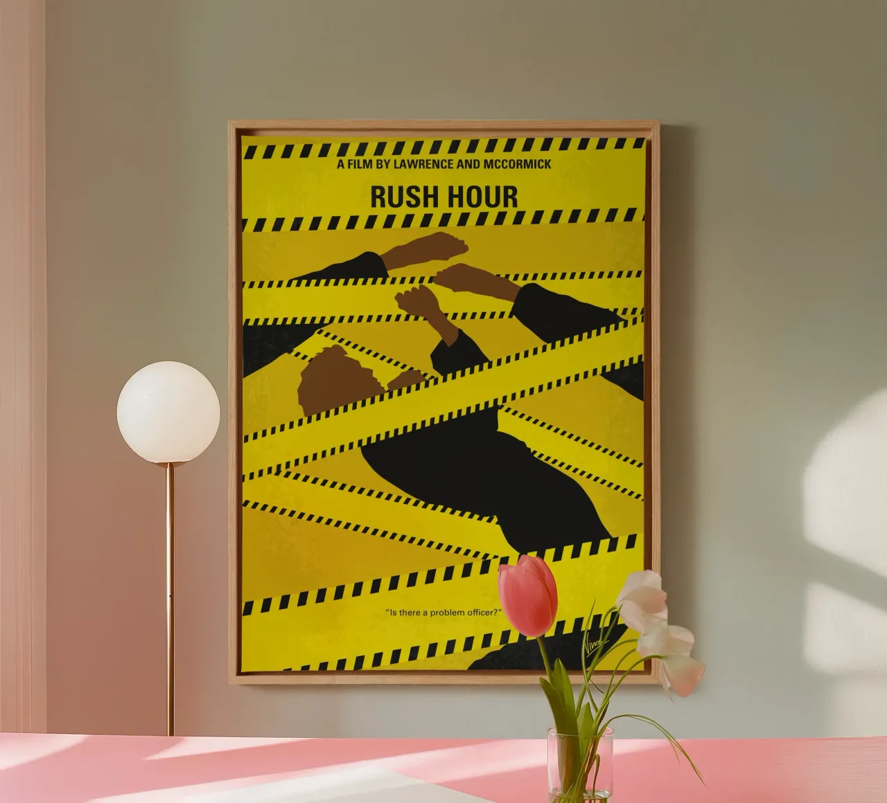No816 My Rush Hour minimal movie poster tela con Cornice a cassetta da Chungkong