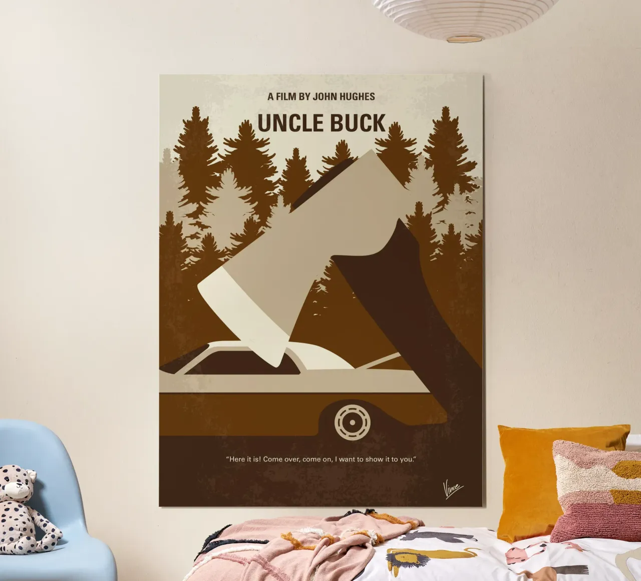 No818 My Uncle Buck minimal movie poster poster da Chungkong