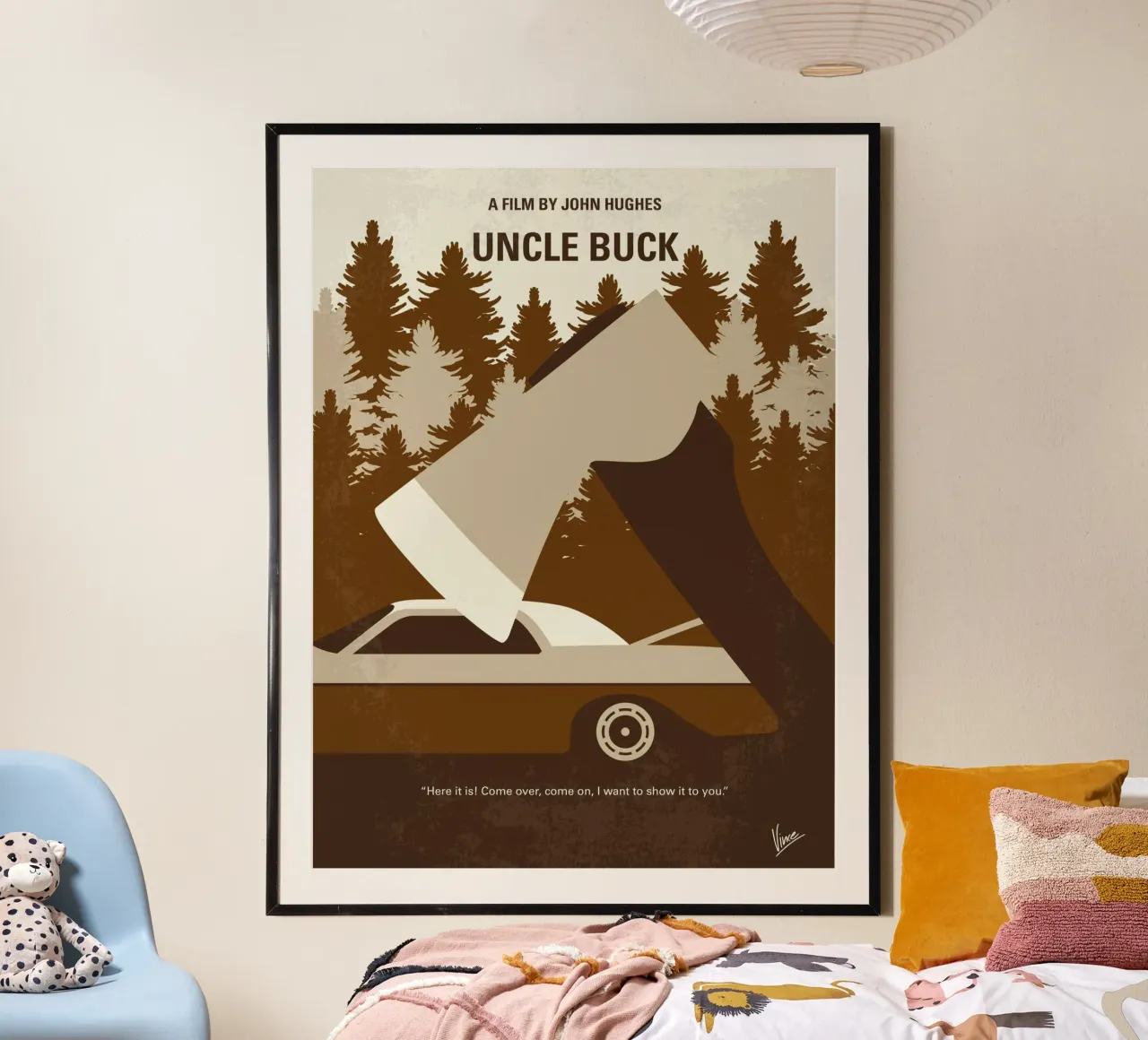 No818 My Uncle Buck minimal movie poster poster da Chungkong