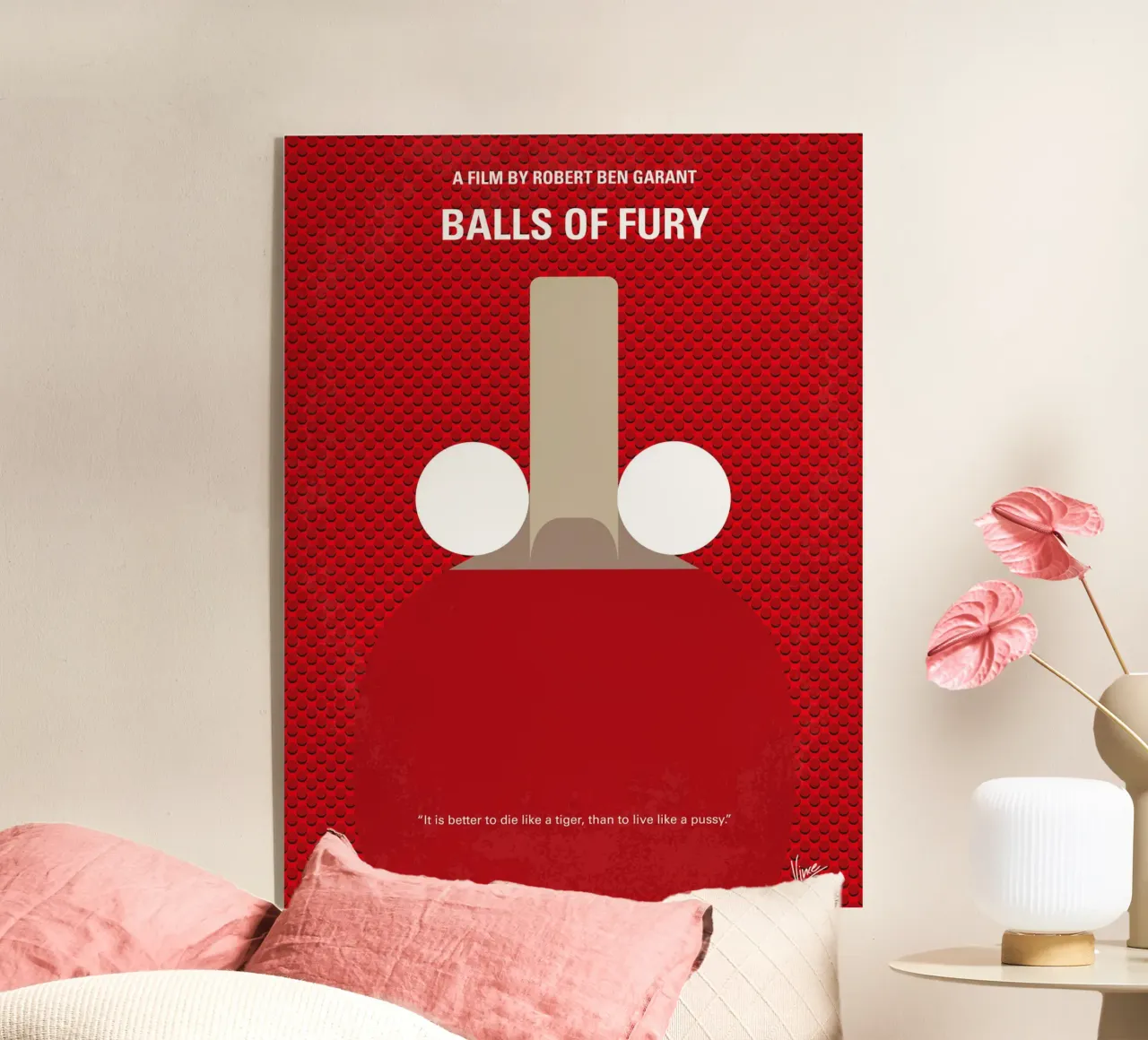 No822 My Balls of Fury minimal movie poster plexiglass da Chungkong