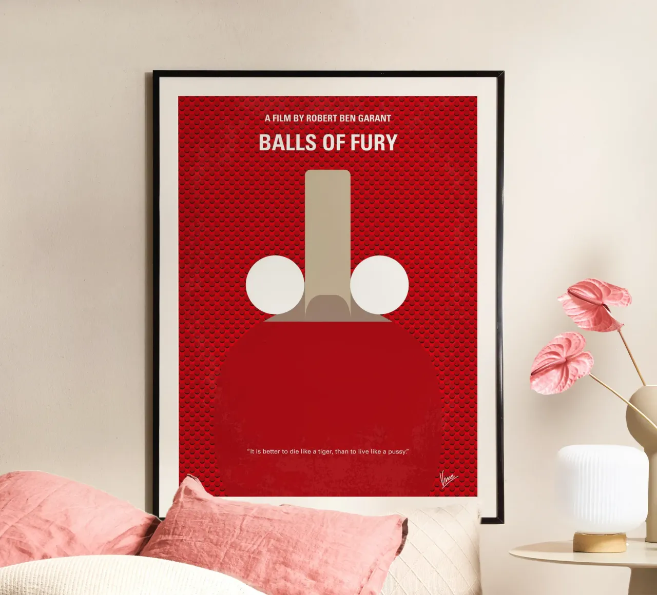 No822 My Balls of Fury minimal movie poster carta hahnemühle da Chungkong