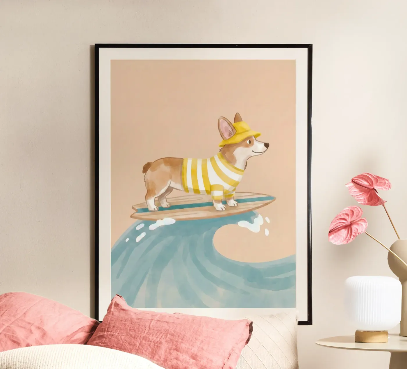 Il Corgi che fa surf poster da SnoopyAnimals