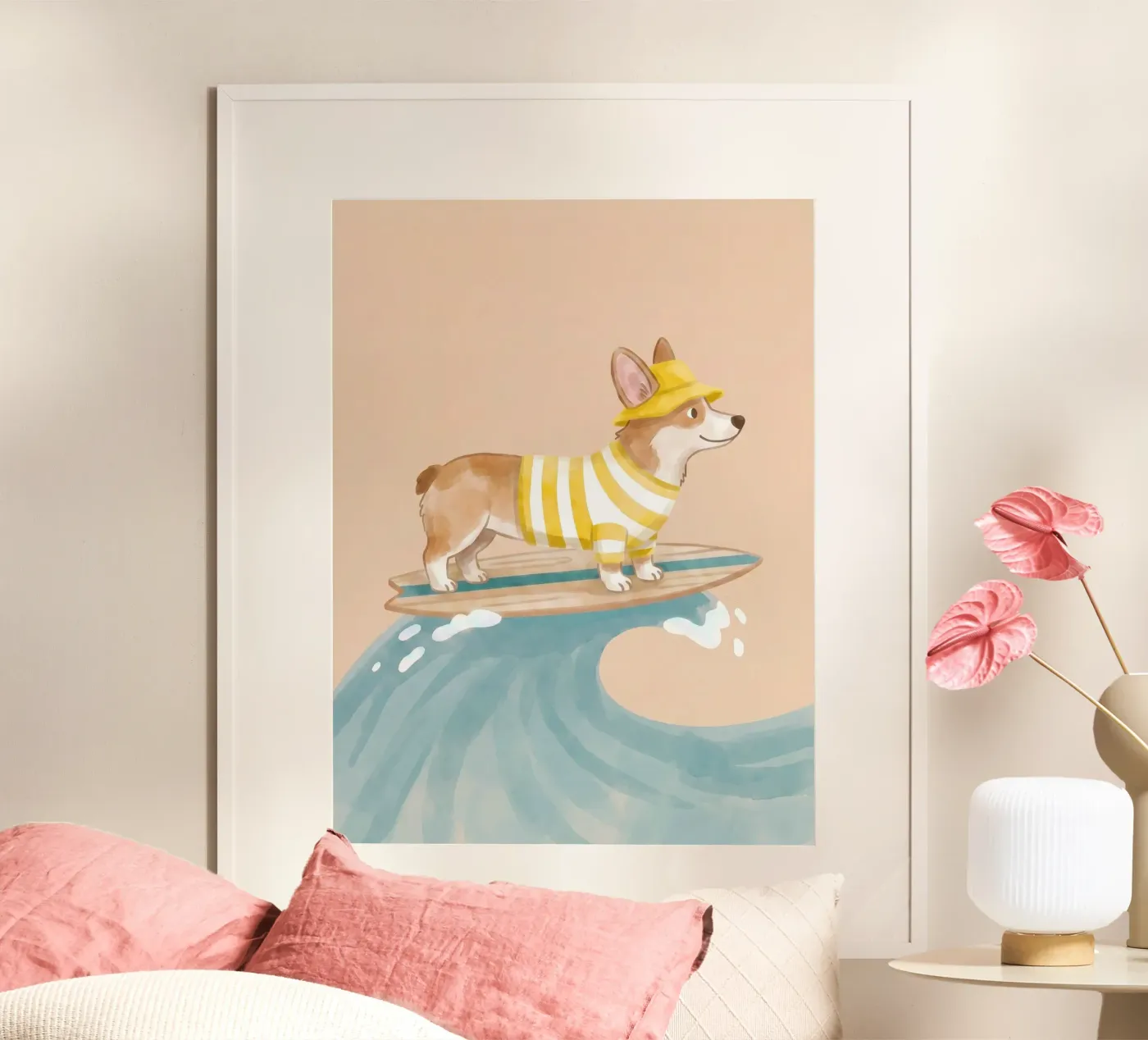Il Corgi che fa surf poster da SnoopyAnimals