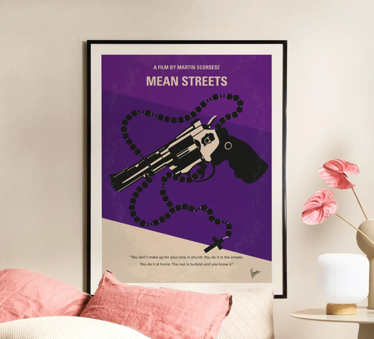 No823 My Mean streets minimal movie poster carta hahnemühle da Chungkong