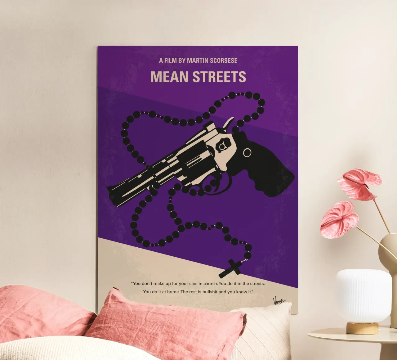 No823 My Mean streets minimal movie poster carta hahnemühle da Chungkong
