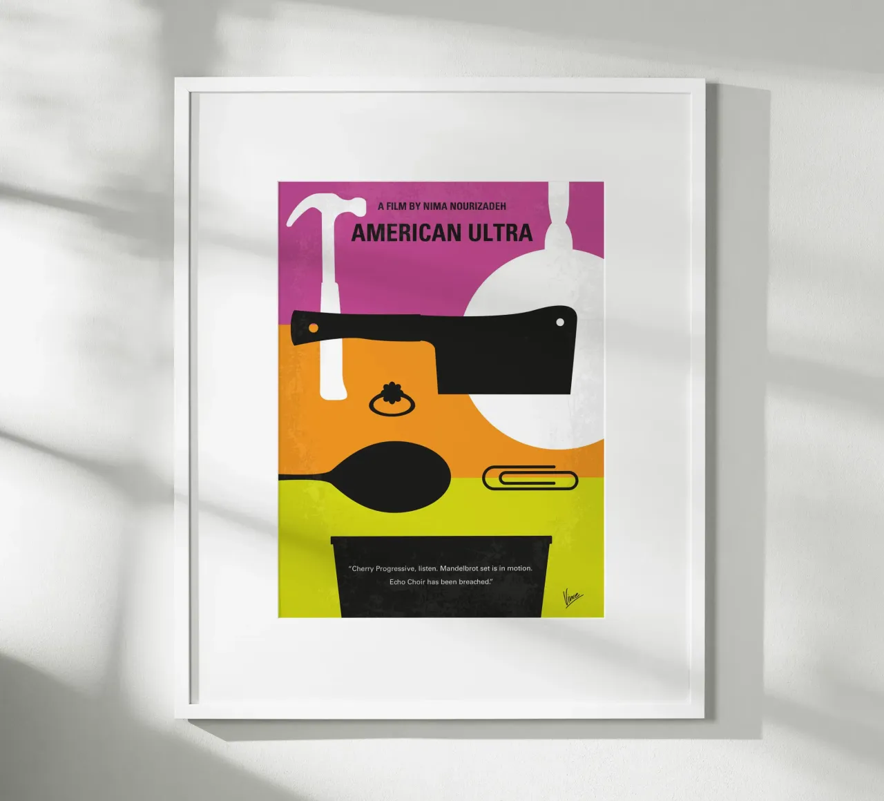 No827 My American Ultra minimal movie poster carta hahnemühle da Chungkong