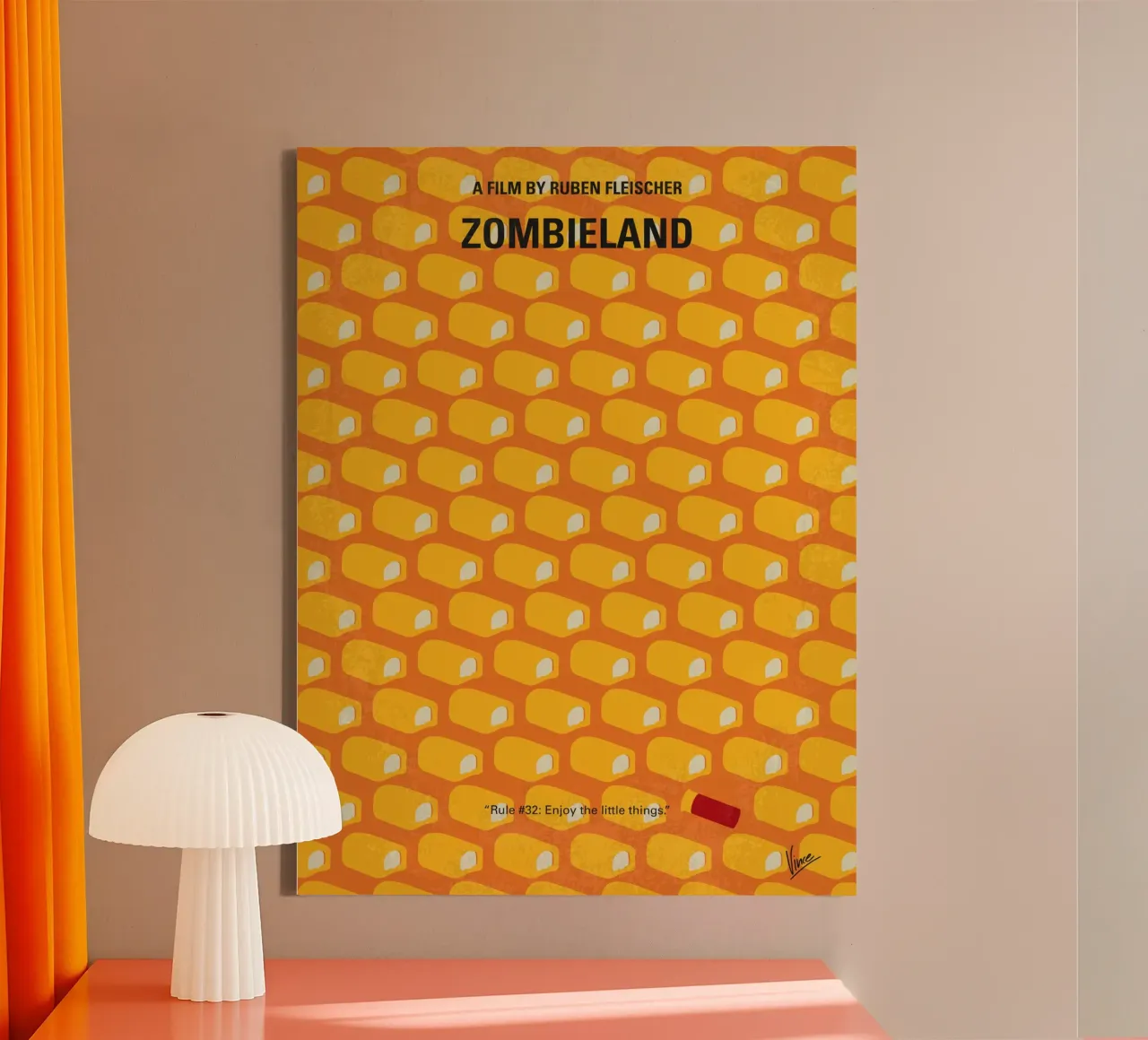 No829 My Zombieland minimal movie poster tela con Cornice a cassetta da Chungkong