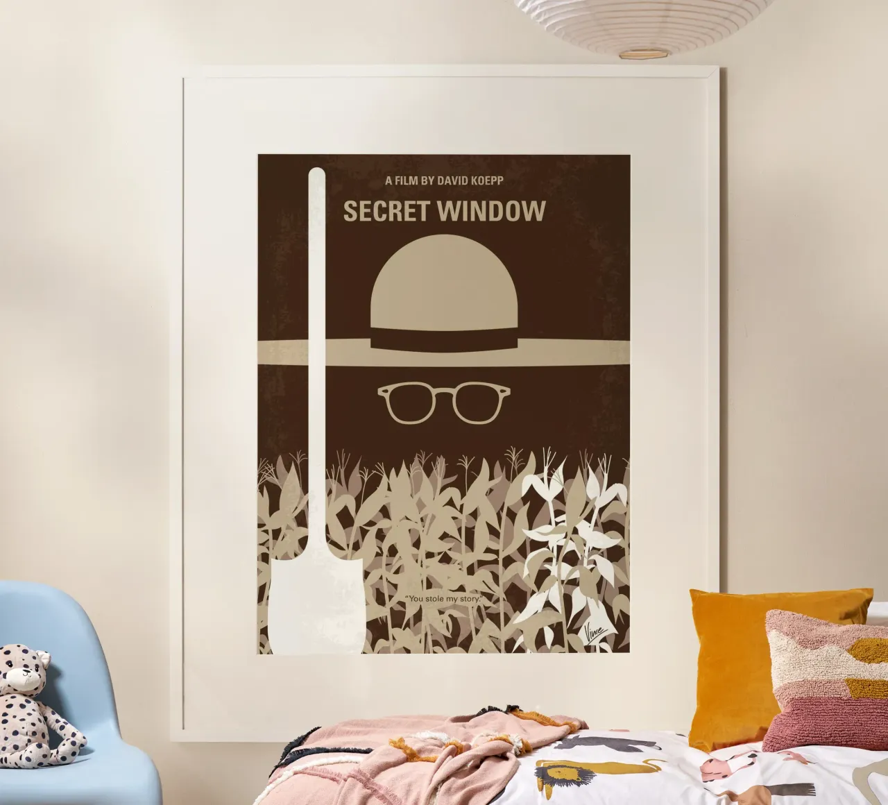 No830 My Secret Window minimal movie poster carta hahnemühle da Chungkong