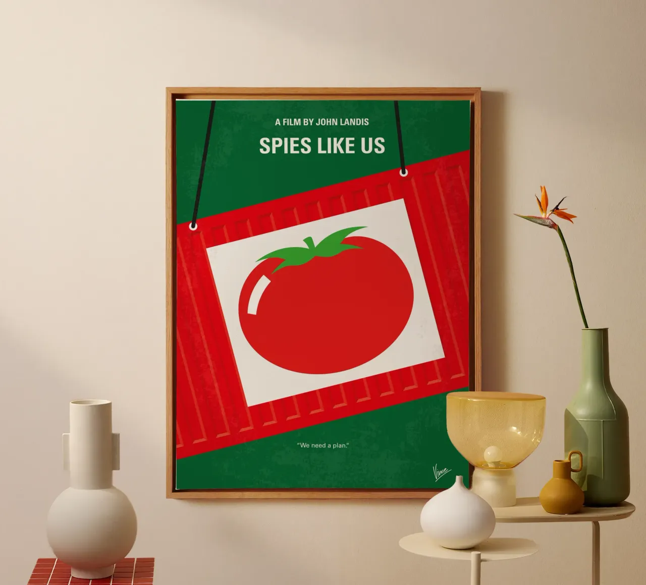 No831 My Spies Like Us minimal movie poster canvas met Baklijst van Chungkong