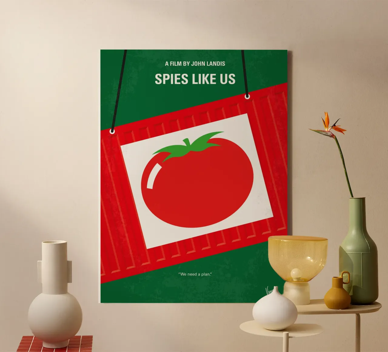 No831 My Spies Like Us minimal movie poster canvas met Baklijst van Chungkong