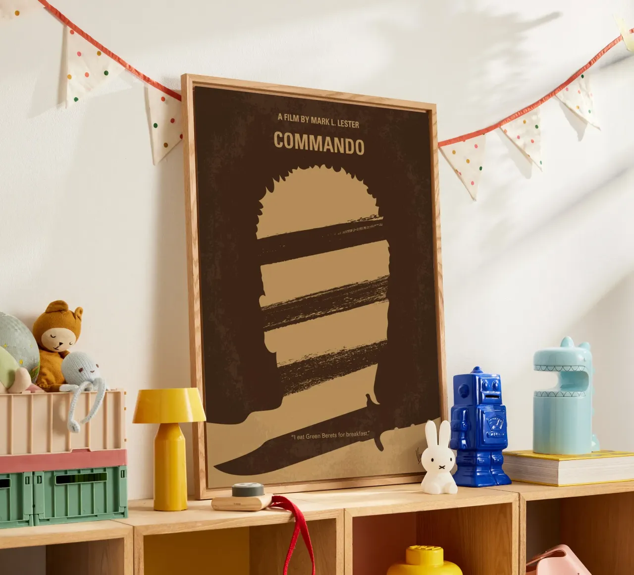 No834 My Commando minimal movie poster plexiglass da Chungkong