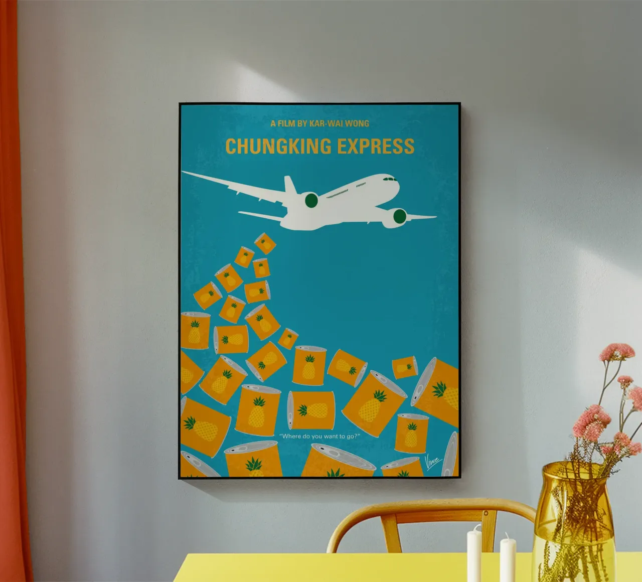 No835 My Chungking Express minimal movie poster plexiglass da Chungkong
