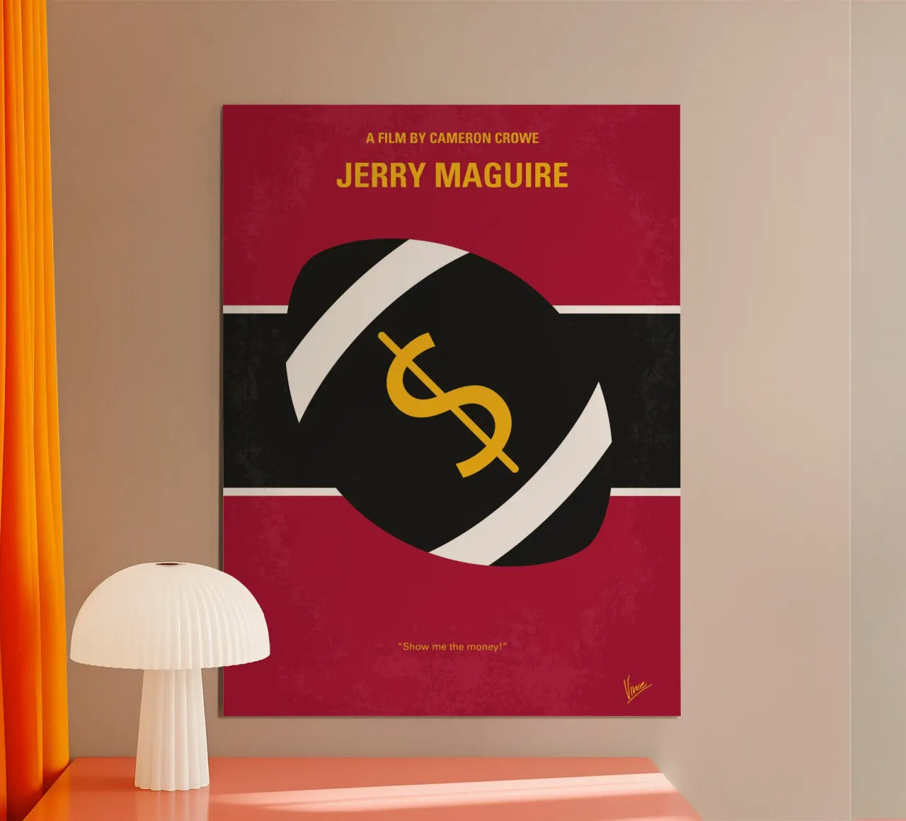 No838 My Jerry Maguire minimal movie poster carta hahnemühle da Chungkong