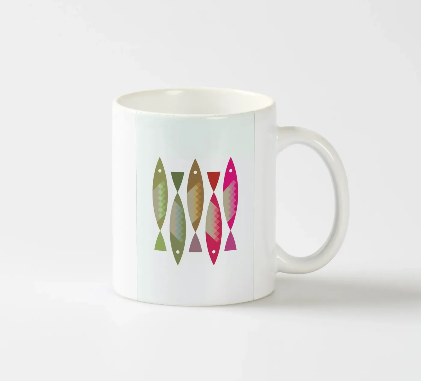 Fish 2 ceramic mug by Visual Philosophy