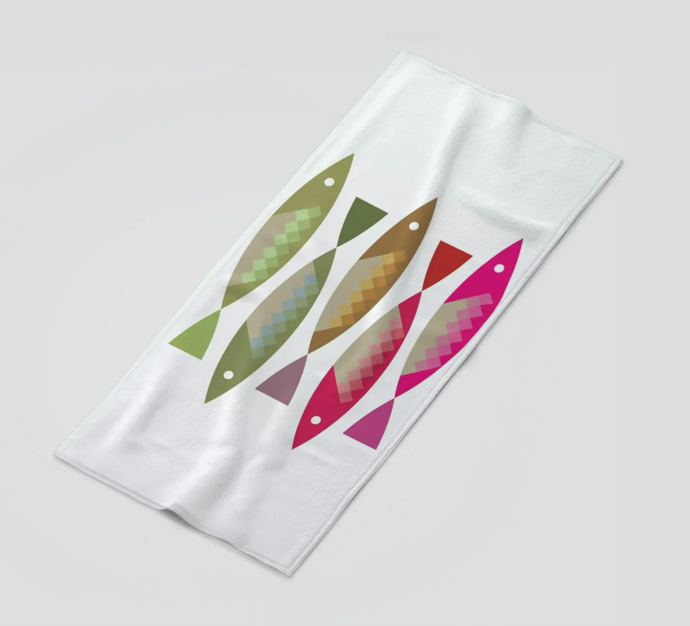 Fish 2 strandhanddoek van Visual Philosophy