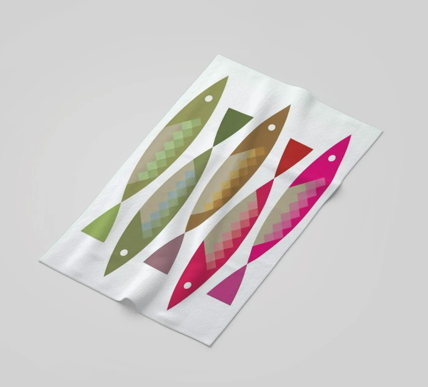 Fish 2 beach towel by Visual Philosophy